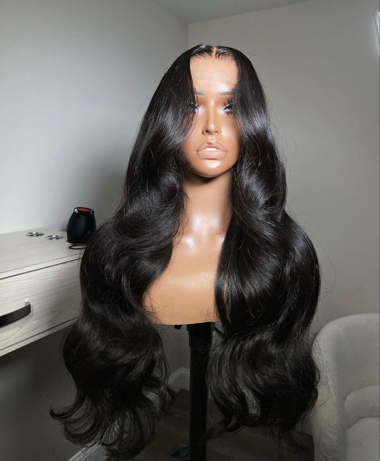 WIG BLACK BODY WAVE VIRGIN HAIR