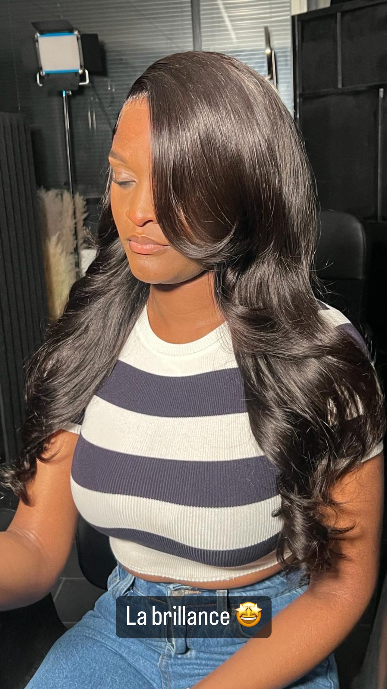 WIG BLACK BODY WAVE VIRGIN HAIR